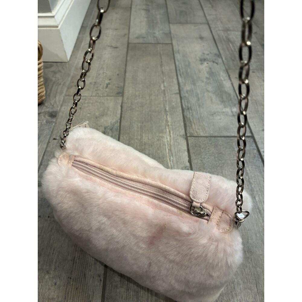 Vintage Faux Fur Muff Purse Lot Y2K Comeco Crossbody Black & Pink Hand Warmers - Picture 2 of 15